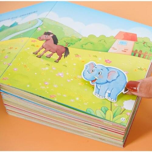 Books Childrens Sticker Book 2-6 Year Old Baby Paste Picture Early Education Puzzle Livros Livres Libro Moving Diy Will Cute