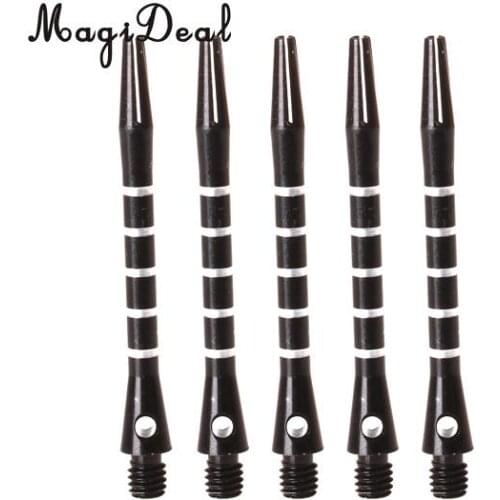 MagiDeal Lightweight 5Pcs 52mm 2BA Anodised Re-Grooved Striped Aluminum Dart Shaft for Funny Entertainment Dart Replacement Tool