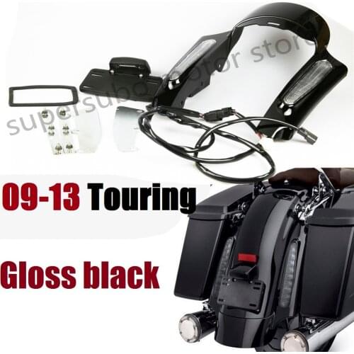 Motorcycle Black Rear Fender Fascia Set For Harley Davidson Touring street glide Electra roadking 2009-2013