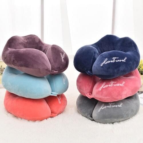 New U Shaped Travel Pillow Car Air Flight Inflatable Pillows Neck Sleep Head Rest Support Pillow Soft Foam Neck Pillow Cushion