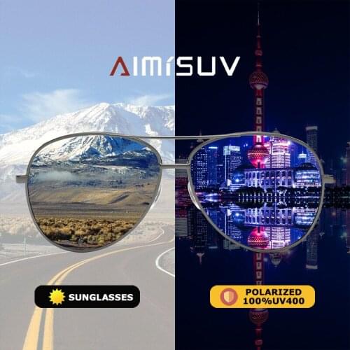 AIMISUV Pilot Photochromic Sunglasses Men Women Polarized Chameleon Glasses Driving Anti-glare Sun Glasses zonnebril heren UV400