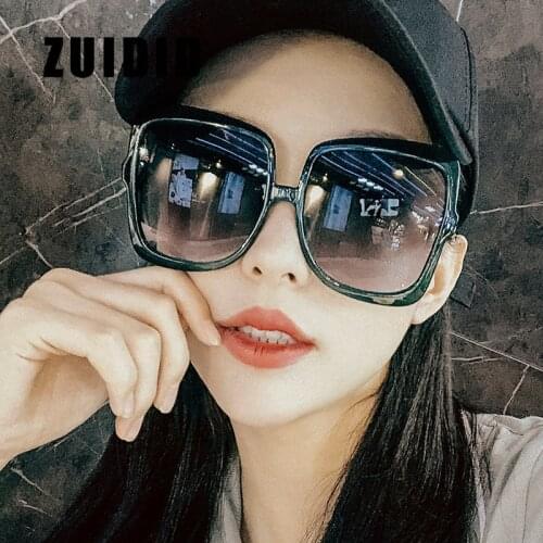2021 New Luxury oversized Womens sunglasses Trendy Vintage Brand Design Black Gradient glasses Ladies Anti-UV Shade for Female