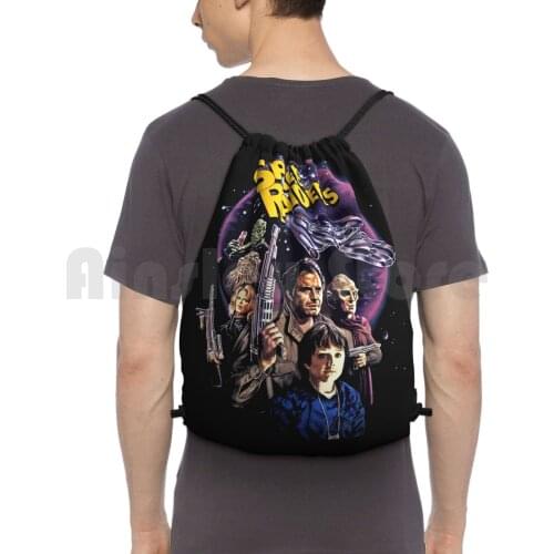 Space Raiders Backpack Drawstring Bag Riding Climbing Gym Bag Sci Fi Science Fiction Vintage Sci Fi 80S 80S Movies Cult