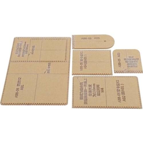 5Pcs Acrylic Wallet Template Transparent DIY Hand-Made Leather Craft Christmas Decorations for Coin Purse Home Garlands Wedding