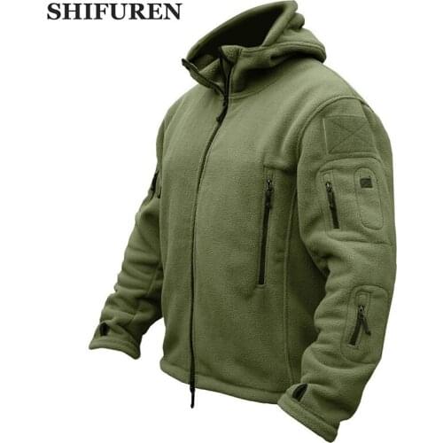 SHIFUREN Winter Military Jacket Men Warm Fleece Tactical Jacket Thermal Polar Hooded Coat Outerwear Hoody Mens Army Clothes