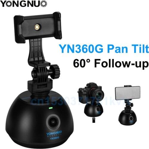 Yongnuo YN360G Pan Tilt Stabilizer PID Control Auto Motorized Rotating Video Tripod Head for Camera DSLR Smartphone