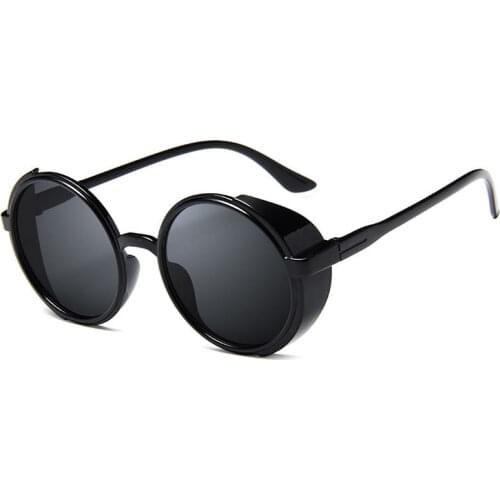 Fashion Steampunk Sunglasses Women Luxury Brand Designer Vintage Men Punk Sun Glasses Round Shades Eyewear Oculos De Sol