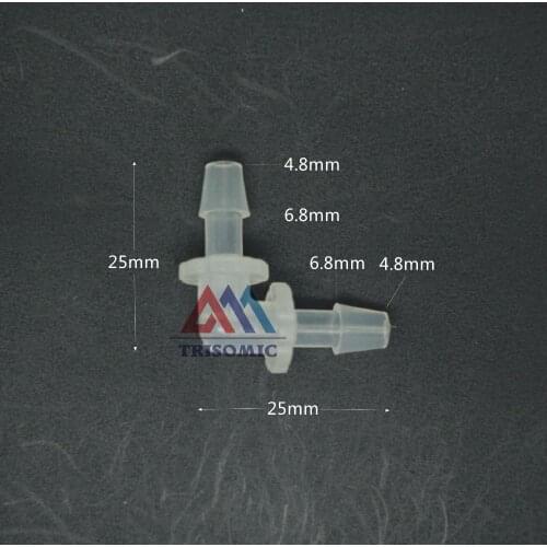 4.8mm Elbow equant Connector Equal Tube Joiner Material PP Plastic Fitting Fish Tank Airline Aquarium