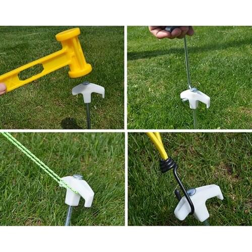 Ultralight Camping Tent Pegs 25cm Florescent Long Screw Thread Tent Stakes Steel Tent Nails Outdoor Hot Sale Tent Accessories