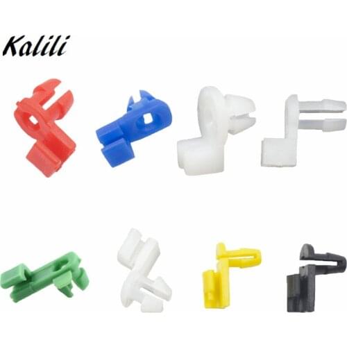 Kalili 20 Pieces Auto Universal Plastic Door Round head Lock Rod Clip Side Fasteners Retainers Car Wire Clips