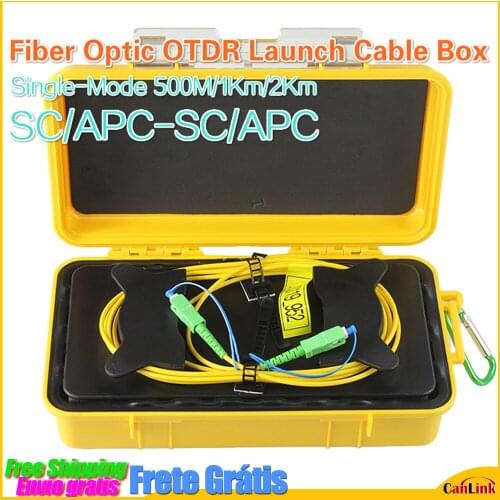 Fiber Optic OTDR Launch Cable Box SC/APC-SC/APC Single-Mode 1KM OTDR Zone Eliminator,Fiber Rings SC APC