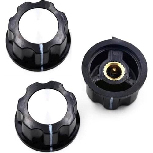 10PCS 16mm Rotary Control Turning Knob for Hole 6mm Dia. Shaft Potentiometer 360 Degree 100% New Origin