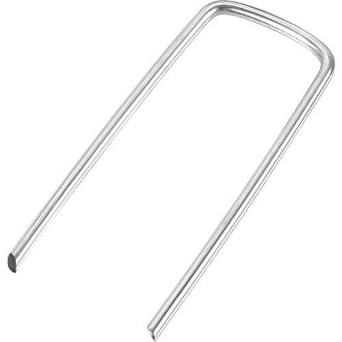 Uxcell U-Shaped Garden Stakes, Galvanized Landscape Staples U Pins Anchor Fence Pegs, 100x40mm(LxW) 4mm Rod Dia Square 16pcs