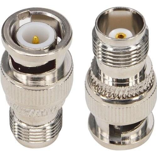 2 Pieces BNC Male to TNC female RF Connector Straight RF coaxial Coax Adapter