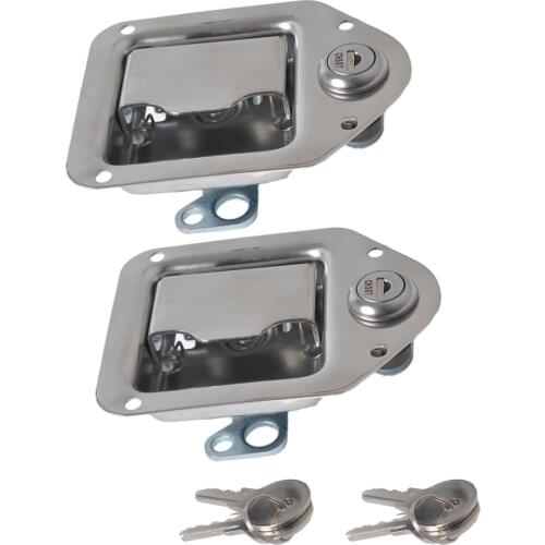 2pcs Marine Grade Stainless Steel RV Toolbox Latch Tear Drop Style 11 x8.3cm Lockable with 2pcs Key