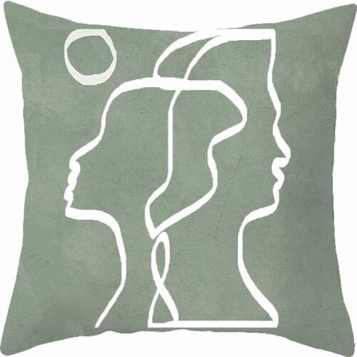 Home Decor 100% Polyester Peach Skin Fabric Office Sofa Car Minimalist Pillowcase Cushion Covers 45x45cm Dark Green