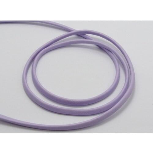 32.8 Feet Light Purple Flat Soft Synthetic Leather Jewelry Cord 4X2mm