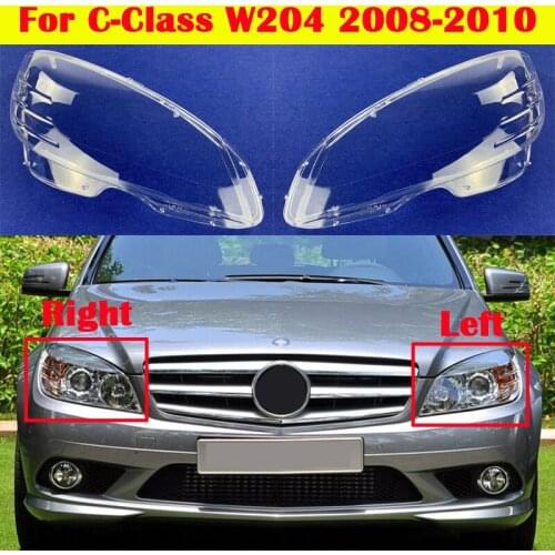 Auto Headlamp Lampshade For Mercedes-Benz C-Class W204 2008-2010 Car Front Headlight Cover Lampcover Lens Shell Lamp Light Glass