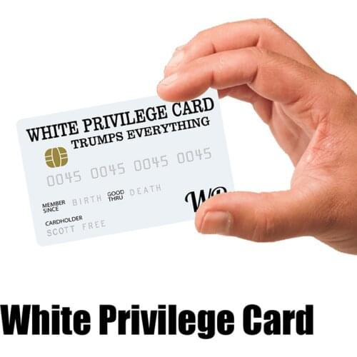 White Privilege Card Trumps Everything Gag Novelty Wallet Size Collectable Lamin