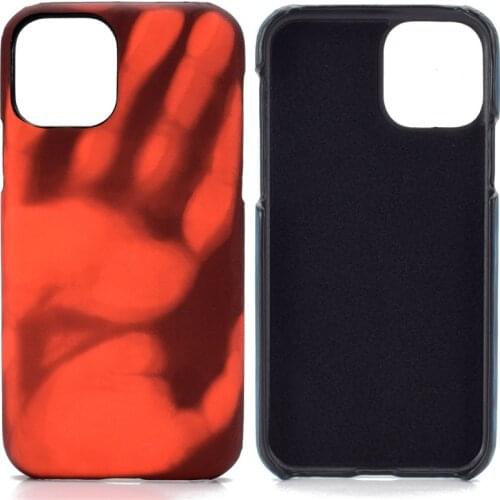 Temperature Sensitive Heat Sensor Phone Cover Changing Color pu Leather Cell Phone Case For iPhone 12 11 pro max xs xr 78plus