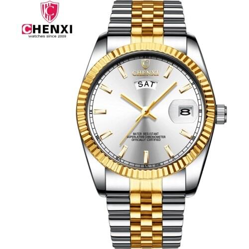 Chenxi Top Brand Relogio Masculino Men Watch Quartz Luxury Brand Wristwatches Mens 3 ATM Waterproof Clock Chronograph Gift Men