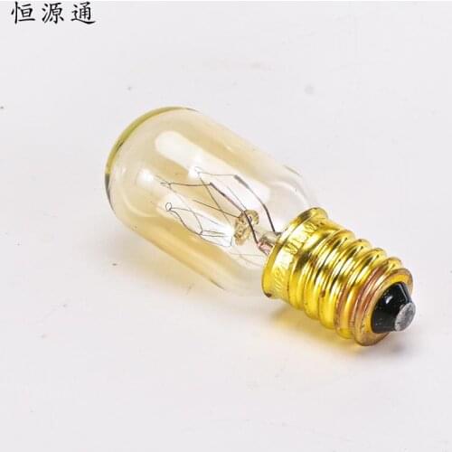 E14 15W Refrigerator Light Bulb LED Tungsten Filament Lamp Bulbs Yellow Light