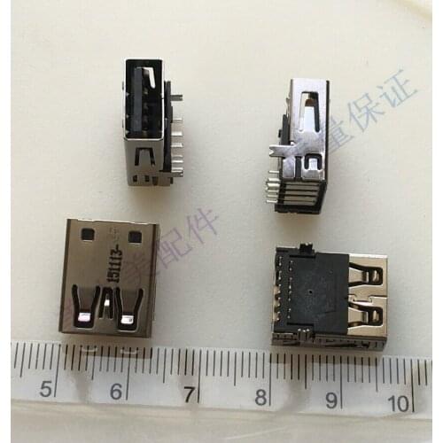 USB 3.0 socket base on USB board of computer 9-pin heightening and connecting with USB connector