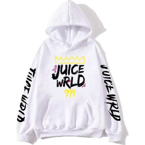 Hot sale black and white J UICEWrld hoodie thread sweatshirt juice wrld juice wrld juicewrld trap rap rainbow fault juice world