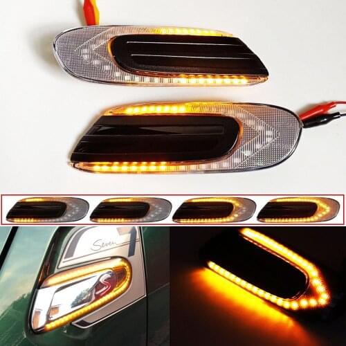 For Mini Cooper F56 F55 F57 Dynamic LED Side Marker Light Indicator For Mini Cooper Accessories 2pcs Flowing Side Repeater Lamp