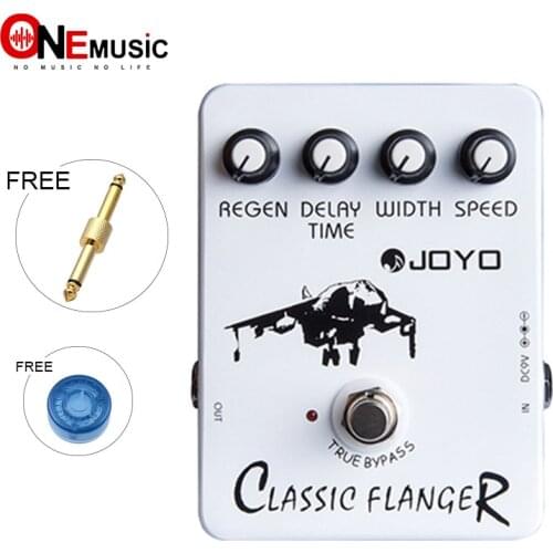 Joyo JF-07 Classic Flanger Effect Guitar Pedal with True Bypass Design for Musical Instrument with Gold Pedal Connector