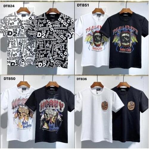 Classic 2021 FW Dsquared2 Box Logo T-Shirt Streetwear WOMEN / MEN Fashion Cotton Casual Short sleeve Round neck T shirt