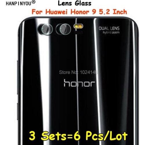 3 Sets/Lot For Huawei Honor 9 Honor9 5.2" Ultra Thin Clear Back Rear Camera Lens Protector Soft Tempered Glass Protective Film