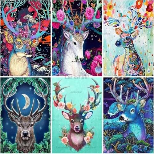 Mosaic Art Embroidery 5D Diy Diamond Painting Christmas Deer Full Drill Cross Stitch Kit Home Wall Decor Hobby Craft Gift