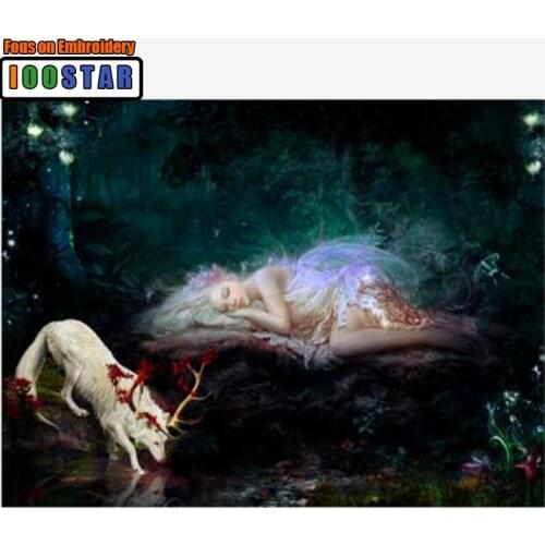 New DIY 5D Diamond Painting Deer and beauty Mosaic Cross Stitch Kits circular Diamonds Embroidery Home Decor