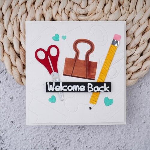 YaMinSanNiO Scissors Paper Clip Stationery Layering Metal Cutting Dies For DIY Decorative Greeting Card Scrapbooking Making New