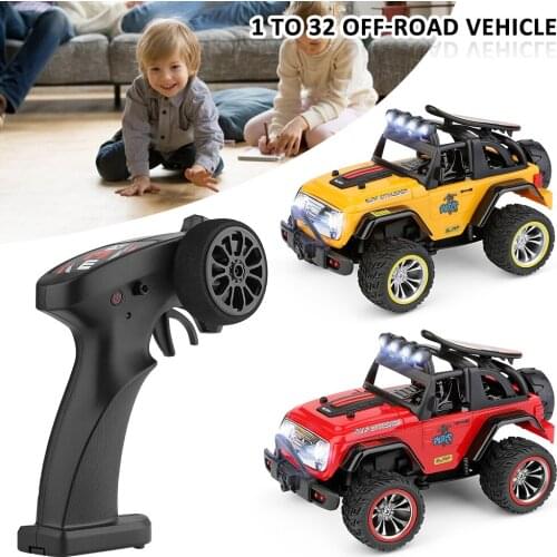 1/32 RC Car 2.4G 2WD 25 km/h Light Off-Road Climb Machine Remote Control Vehicle Truck Model Toys Boys Racer Gifts