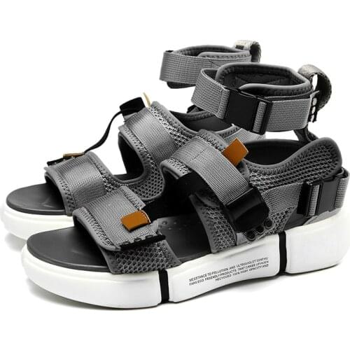 Unisex Height Increase High Top Sandals Men Gladiator Sandals Outdoor Casual Sandals Shoes Men Sandales Homme 2020 Slides