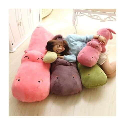 50/80/100cm big size lovely Hippos plush toys hippopotamus cloth doll kids toys baby pillow stuffed plush animals doll wedding