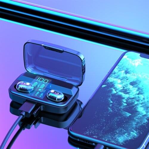 3 led tws true wireless headphones Bluetooth Earphones 1800mAh 9D HIFI Touch Control Headphone Sports Waterproof Earbuds Headset