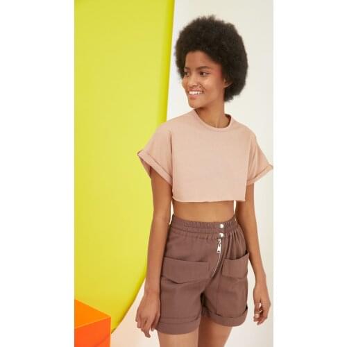 Trendyol Super Crop Knitted T-Shirt TWOSS21TS0091