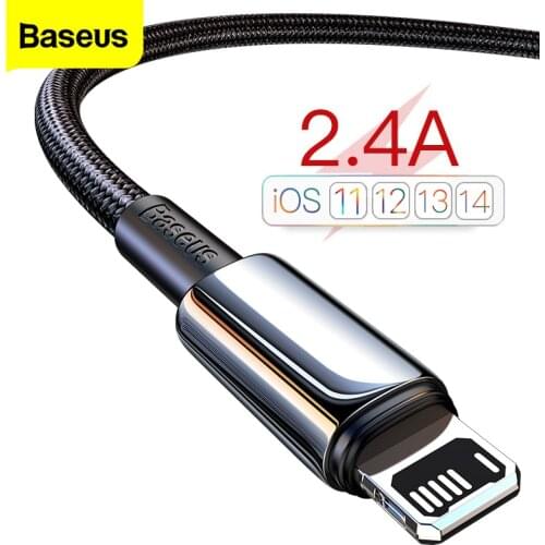 Baseus USB Cable For iPhone 12 pro max 11 X XS Data Cable Fast Charging For iPhone 8 7 6 6s plus iPad Cord Mobile Charger Cables