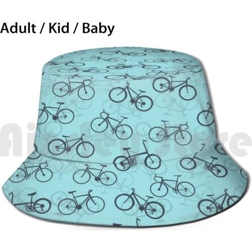 Bike!!!! Sun Hat Bicycle Bike Bikin Wheels Ride Blue Vintage Retro Cycle Grey Gray