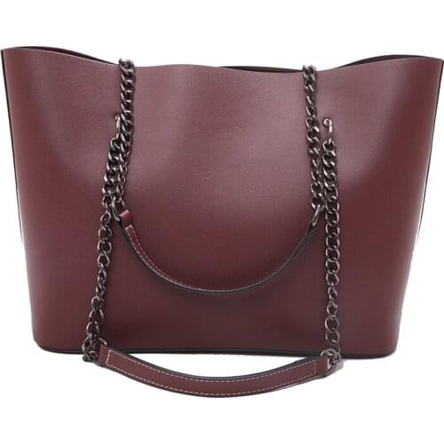 Women Handbags Pu Leather Shoulder Bags Designer Designer Chain High Capacity Female Large Shoulder Bag