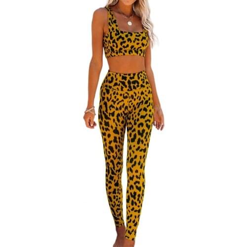 Women Summer Pant Suit Off-shoulder Backless Summer Tight Leopard Print Suit Fitness Elegant vetement femme 2021