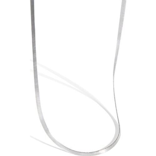 BUDROVKY Korean-style S925 Sterling Silver Necklace ins 2020 Niche Design Simple Blade Choker Necklace for Women Jewelry