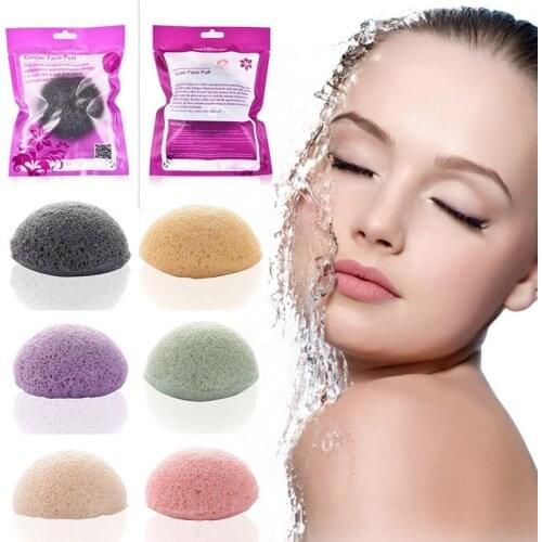 Flutter wash natural active plant konjac Cleansing cotton bamboo charcoal cleaning flapping Amorphophallus konjac wet sponge