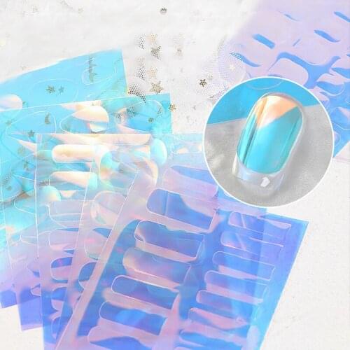1PC Korean Nail Art Stickers Ice Aurora Nails Seal Sheet Sticker Decals Transfer Paper Japanese Manicure Decorations