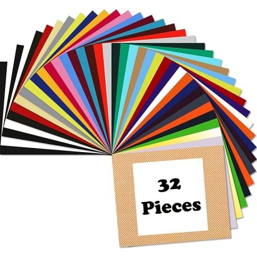 32 Sheet/Set 25cmx34cm PVC heat transfer film T-shirt transfer Iron On HTV Printing crop number patterns for sportswear
