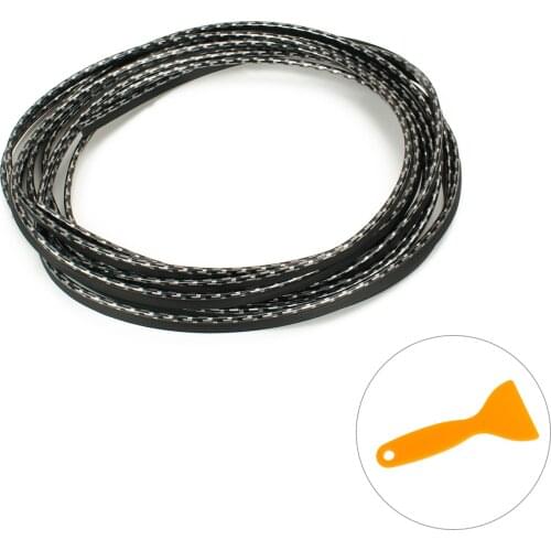 5M Carbon Black Car Interior Moulding Trim Strips for BMW E90 E39 E46 E53 X5 X6 Dashboard Door Edge Gap Line Thread Accessories