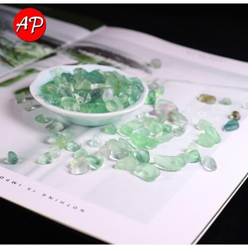 50g Natural Crystal Gravel Specimen Green Fluorite Rock Mini Gemstone Quartz Garden Decoration Fragrant Stone